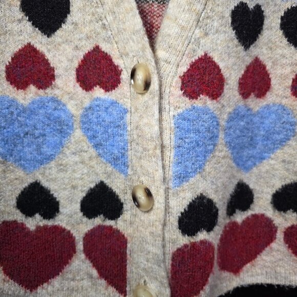 Free the Roses Women's Heart Cardigan M - Picture 3 of 10